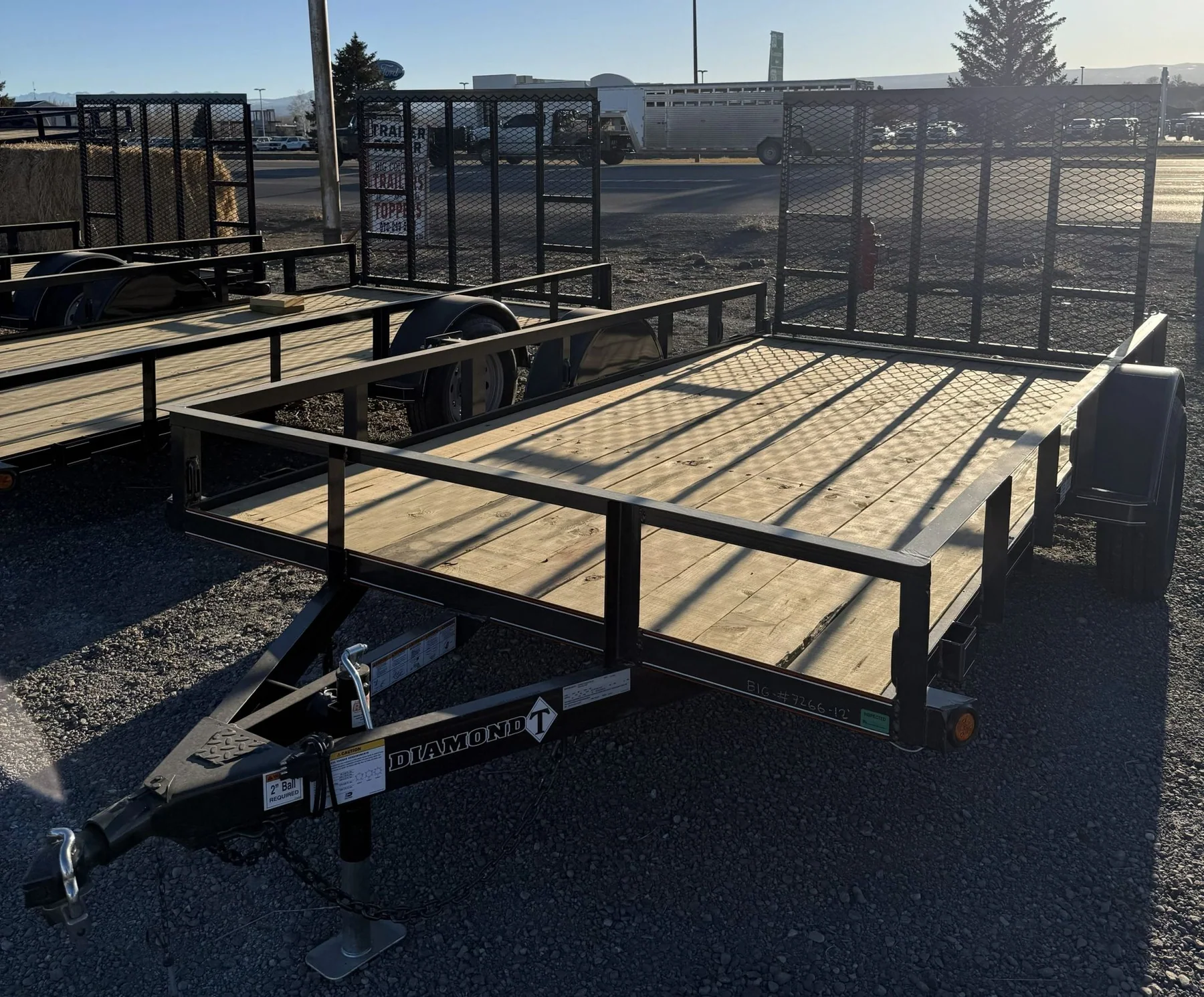 Trailers on the lot at Big Country Trailers and Toppers in Montrose, CO Trailers on the lot at Big Country Trailers and Toppers in Montrose, CO